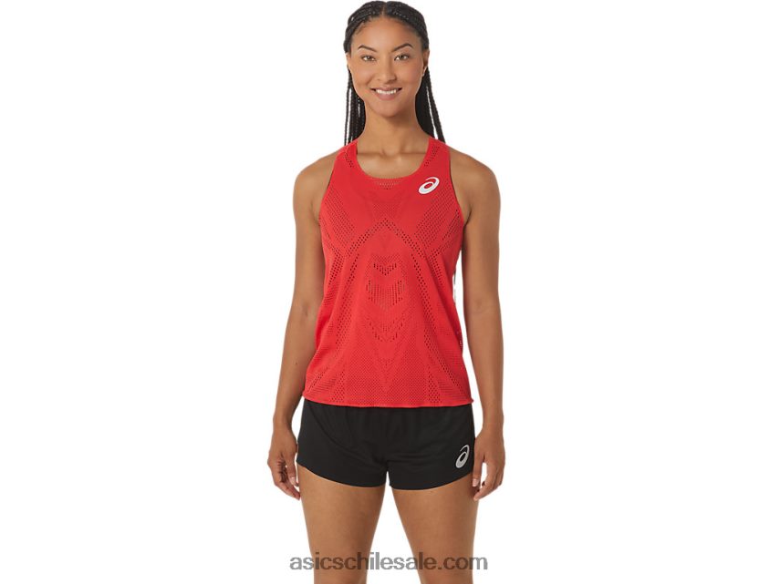 mujer Asics camiseta de jacquard actibreeze R8N4462341 rojo electrico