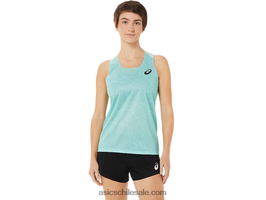 mujer Asics camiseta de malla ligera R8N4463262 azul claro