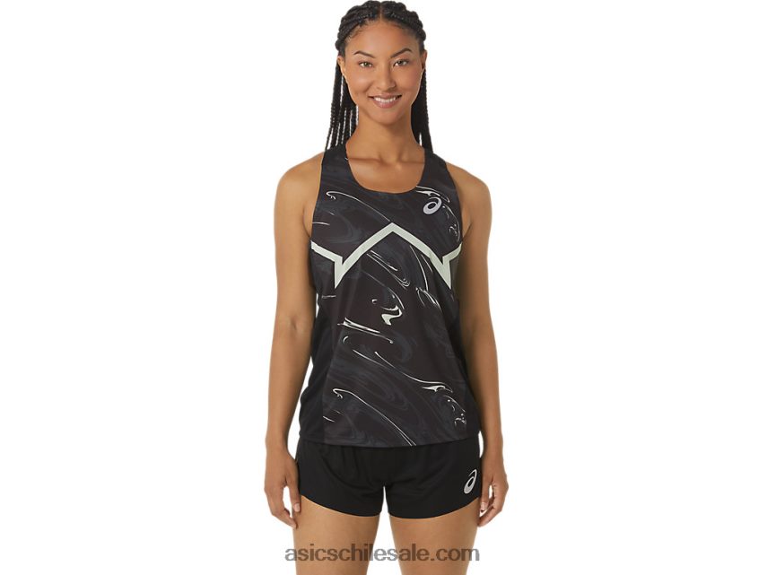 mujer Asics camiseta ligera cj-line R8N4462347 rendimiento negro/verde susurro