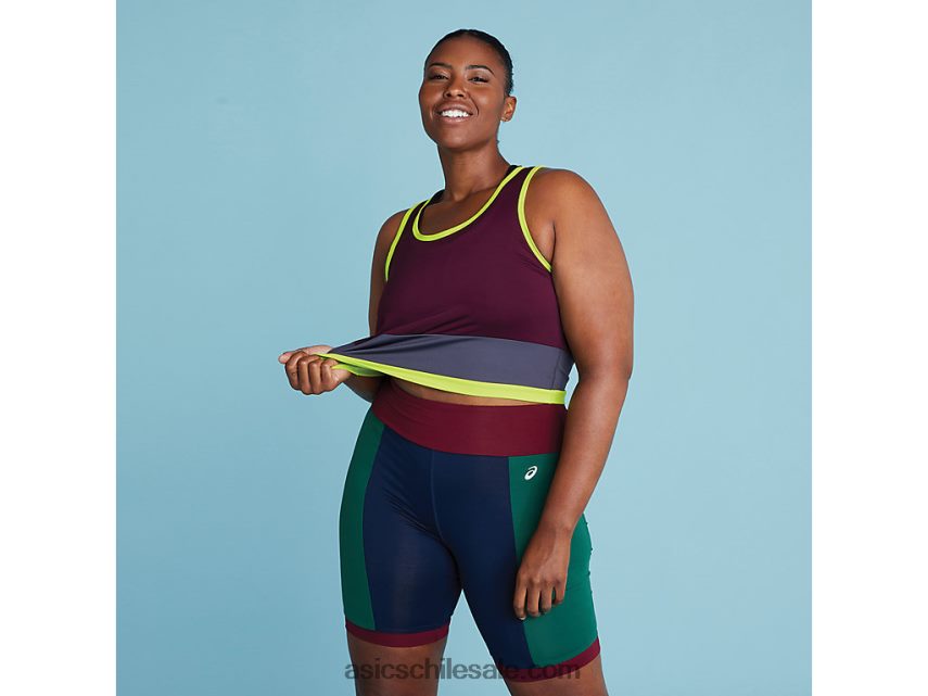 mujer Asics el nuevo tanque fuerte reutilizado R8N4463367 granate/gris acero