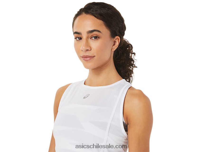 mujer Asics nuevo tanque fuerte 92 R8N4463279 blanco brillante