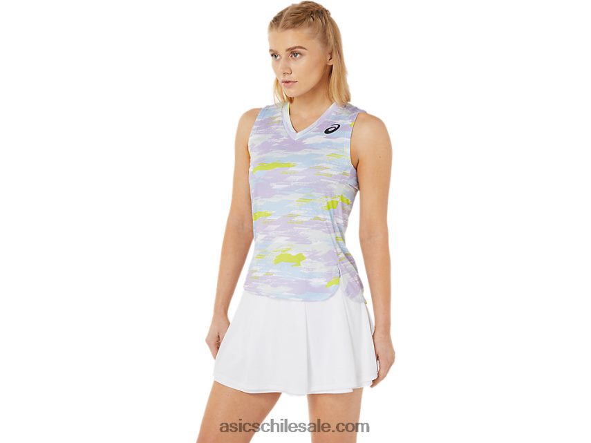 mujer Asics partido gráfico tanque R8N4463494 murasaki