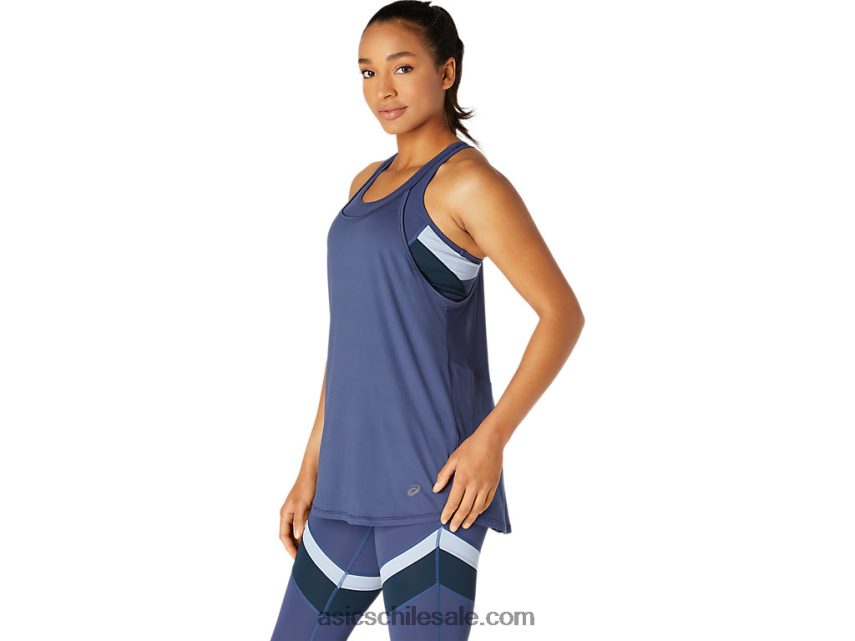 mujer Asics tanque R8N4463750 trueno azul