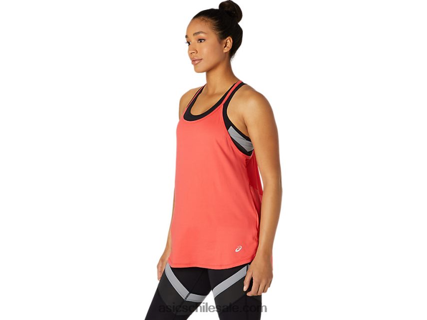 mujer Asics tanque R8N4463775 Toronja rosa