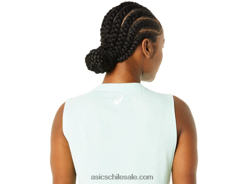 mujer Asics tanque de músculo de montaña R8N4463713 brezo de hielo fresco