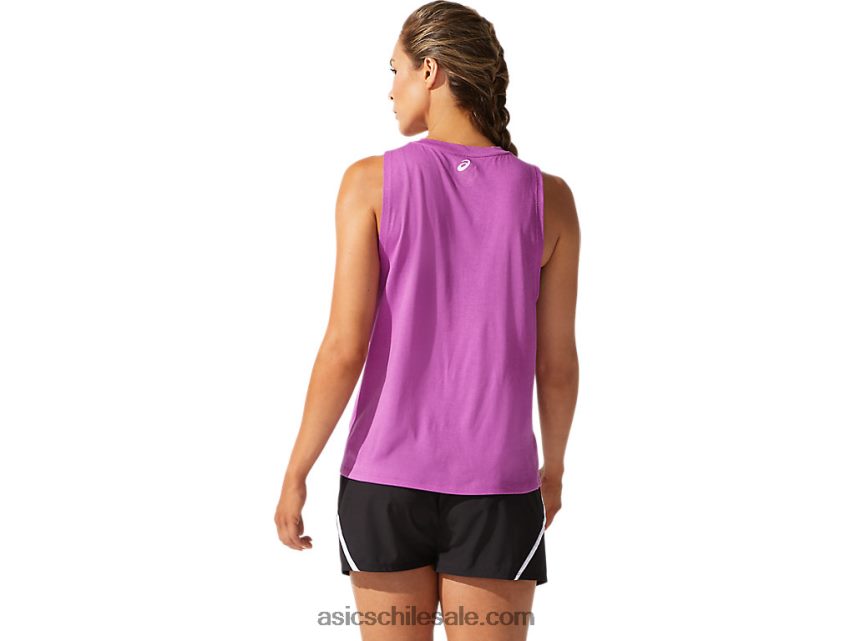 mujer Asics tanque gráfico central R8N4464059 uva digital