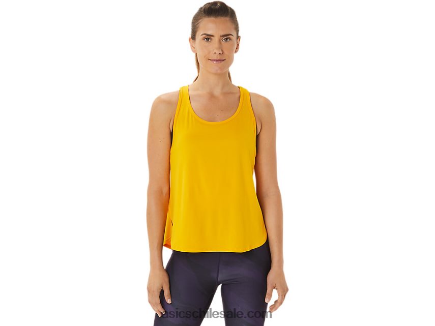 mujer Asics top sin mangas con abertura lateral R8N4462932 girasol