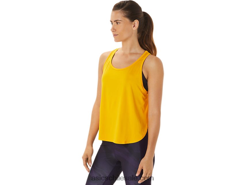 mujer Asics top sin mangas con abertura lateral R8N4462932 girasol