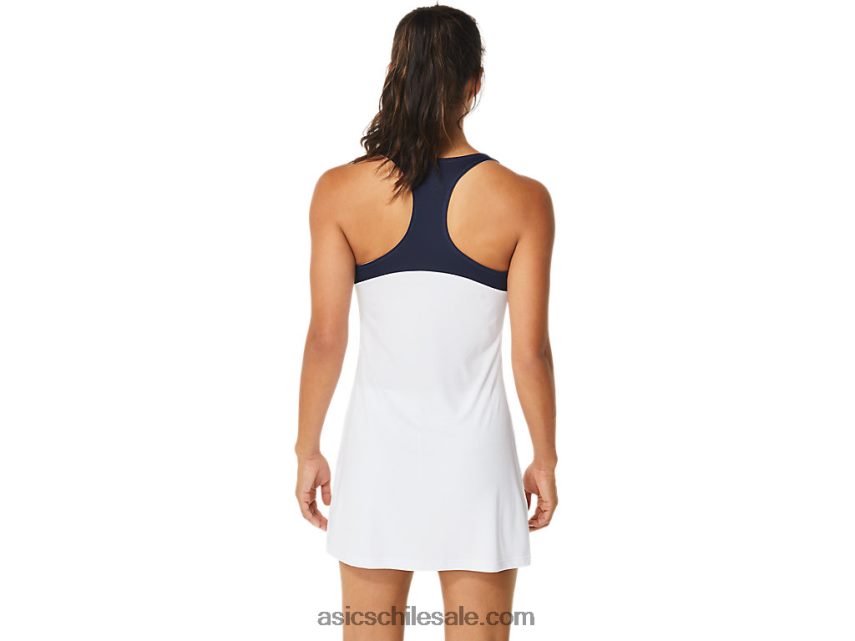 mujer Asics vestido de la corte R8N4462554 blanco brillante/medianoche
