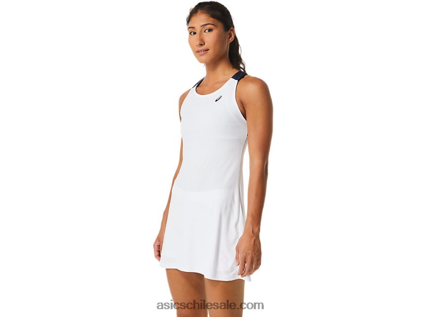 mujer Asics vestido de la corte R8N4462554 blanco brillante/medianoche