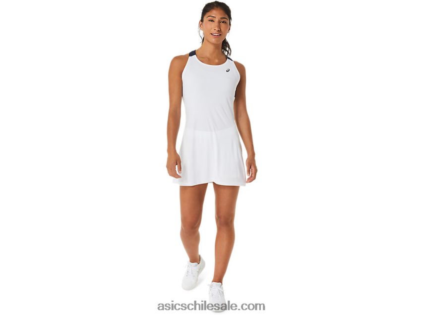 mujer Asics vestido de la corte R8N4462554 blanco brillante/medianoche