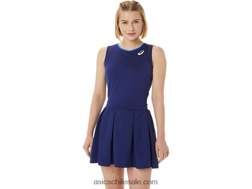 mujer Asics vestido de partido R8N4463042 buceo azul