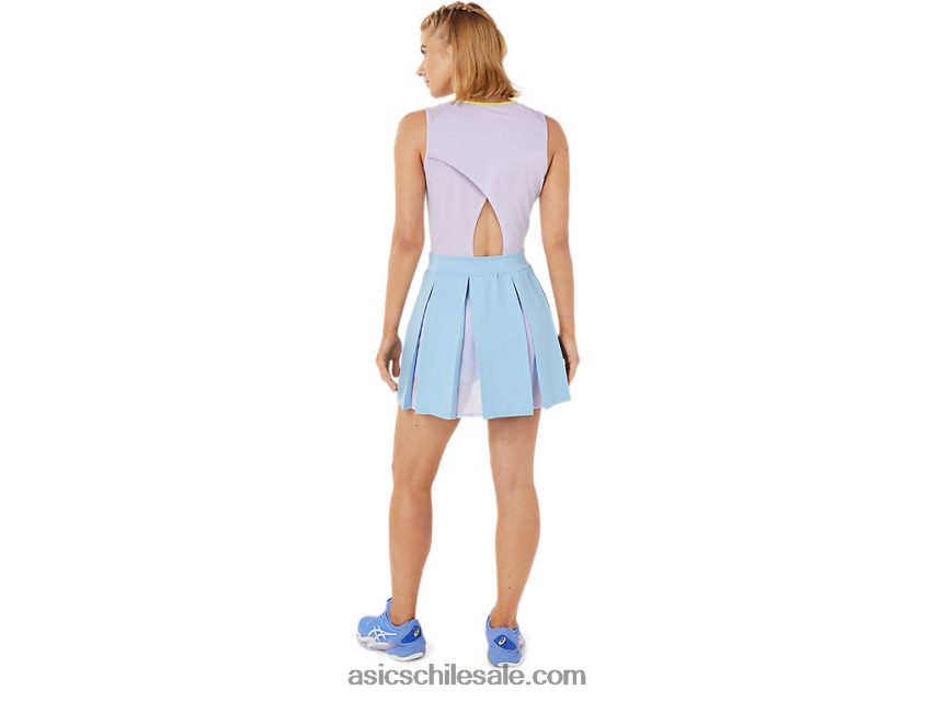 mujer Asics vestido de partido R8N4463504 cielo ártico