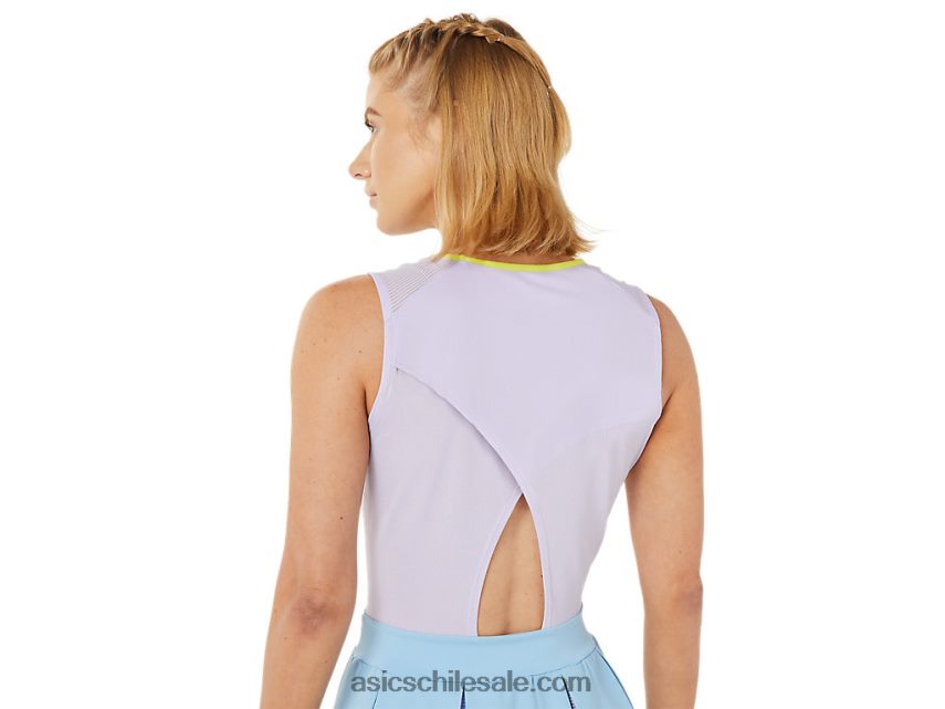 mujer Asics vestido de partido R8N4463504 cielo ártico