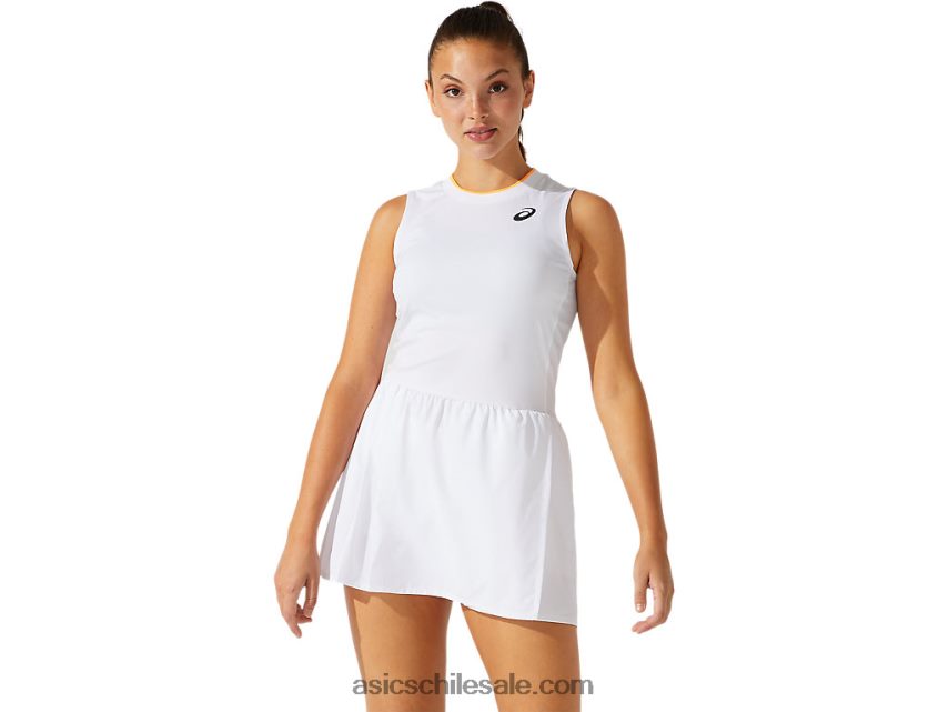 mujer Asics vestido de partido R8N4464067 blanco brillante/blanco brillante