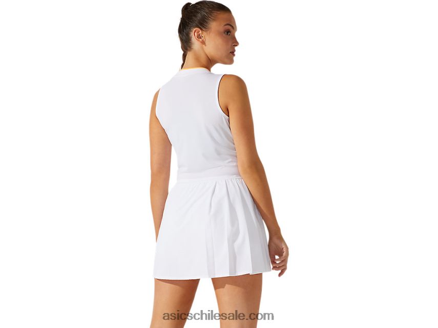 mujer Asics vestido de partido R8N4464067 blanco brillante/blanco brillante