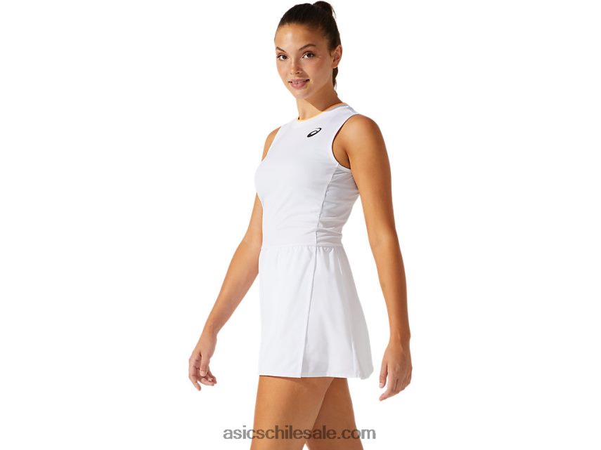 mujer Asics vestido de partido R8N4464067 blanco brillante/blanco brillante