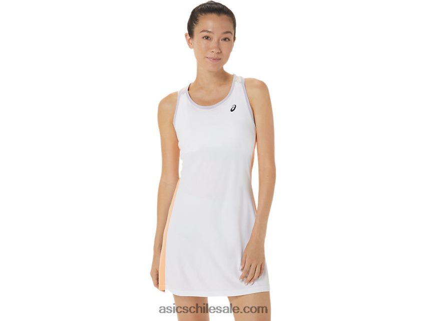 mujer Asics vestido gráfico de la corte R8N4462451 blanco brillante/violeta crepuscular