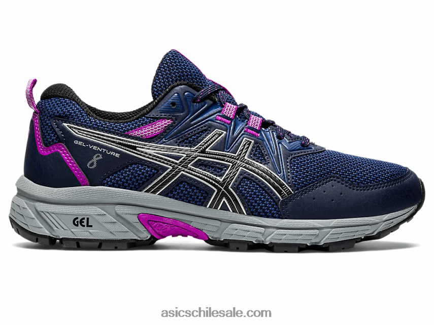 mujer Asics empresa de gel 8 R8N4462981 medianoche/plata pura