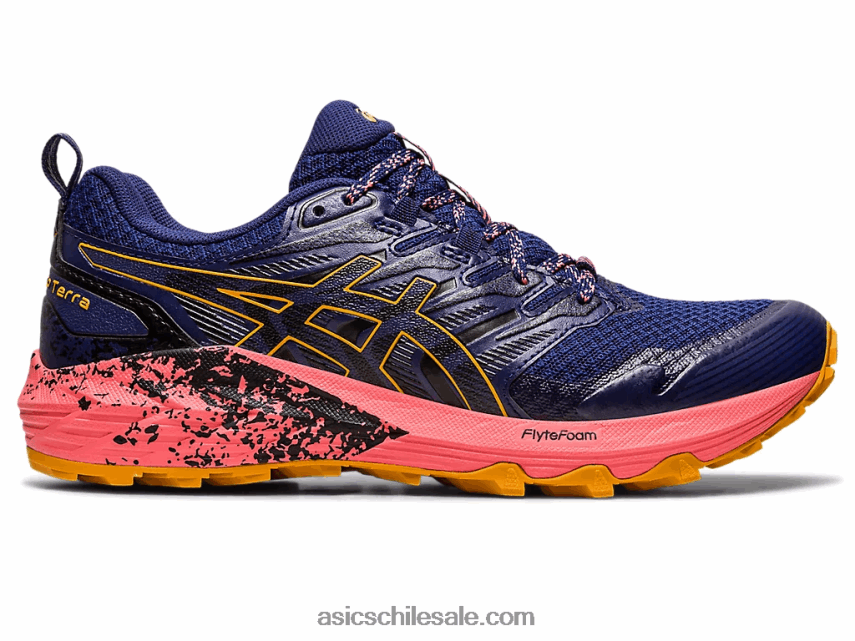 mujer Asics gel-trabuco terra R8N4462636 azul índigo/tormenta de arena