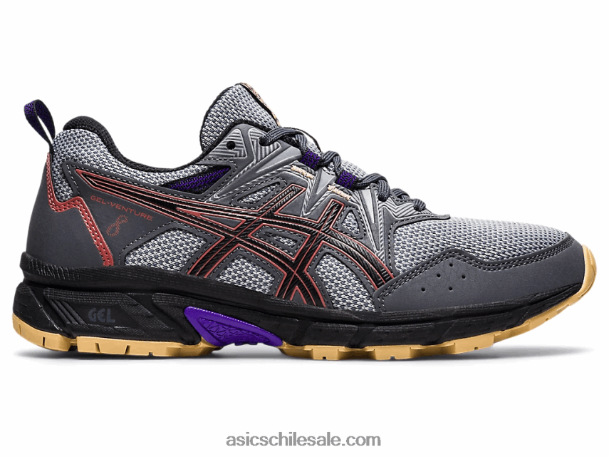 mujer Asics gel-venture 8 de ancho R8N4463938 gris portador/ladrillo rojo