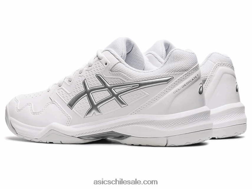 mujer Asics gel dedicado 7 R8N4463768 blanco/plata pura