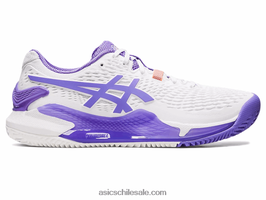 mujer Asics gel-resolución 9 arcilla R8N4462452 blanco/amatista