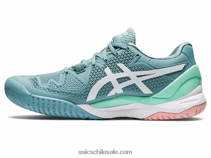mujer Asics resolución de gel 8 R8N4462957 humo azul/blanco