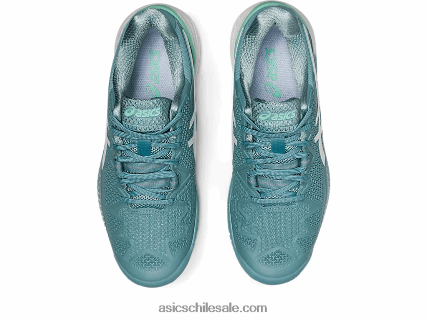 mujer Asics resolución de gel 8 R8N4462957 humo azul/blanco