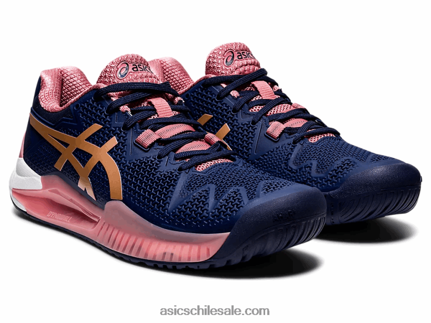 mujer Asics resolución de gel 8 R8N4463894 chaquetón/oro rosa