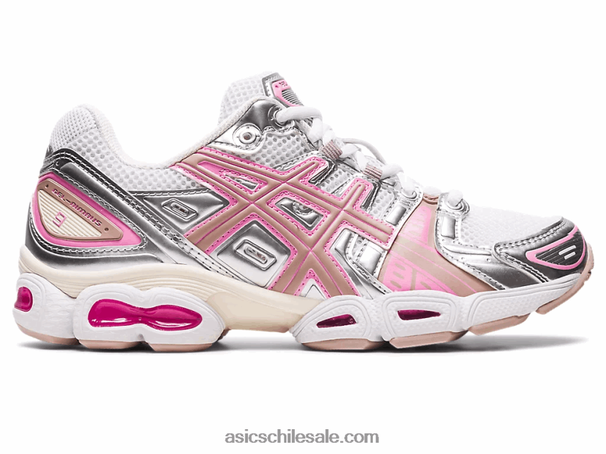 mujer Asics gel-nimbus 9 R8N4462255 blanco/plata pura