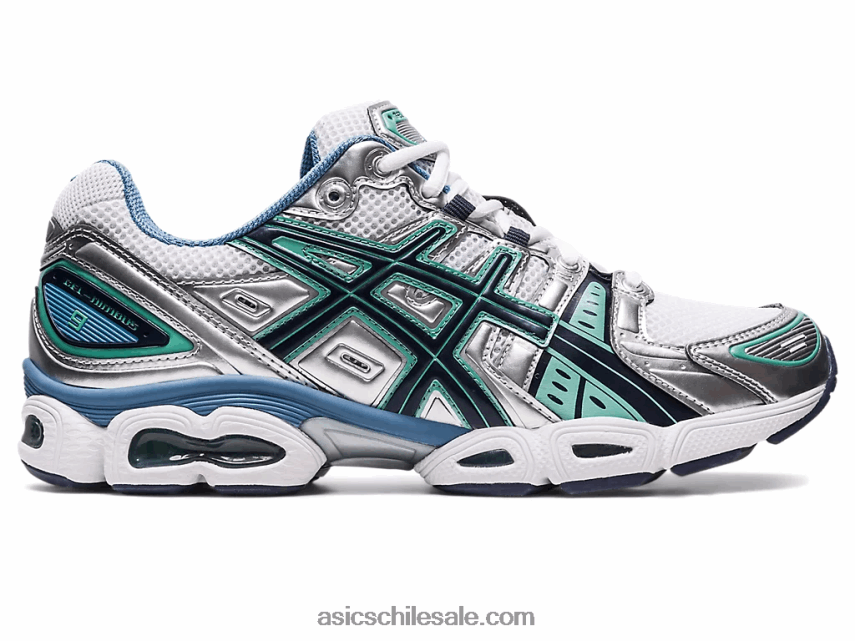 mujer Asics gel-nimbus 9 R8N446266 blanco/plata pura