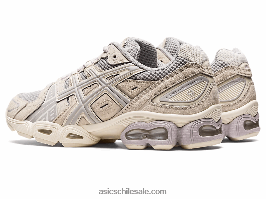 mujer Asics gel-nimbus 9 R8N4462704 gris ostra/abedul