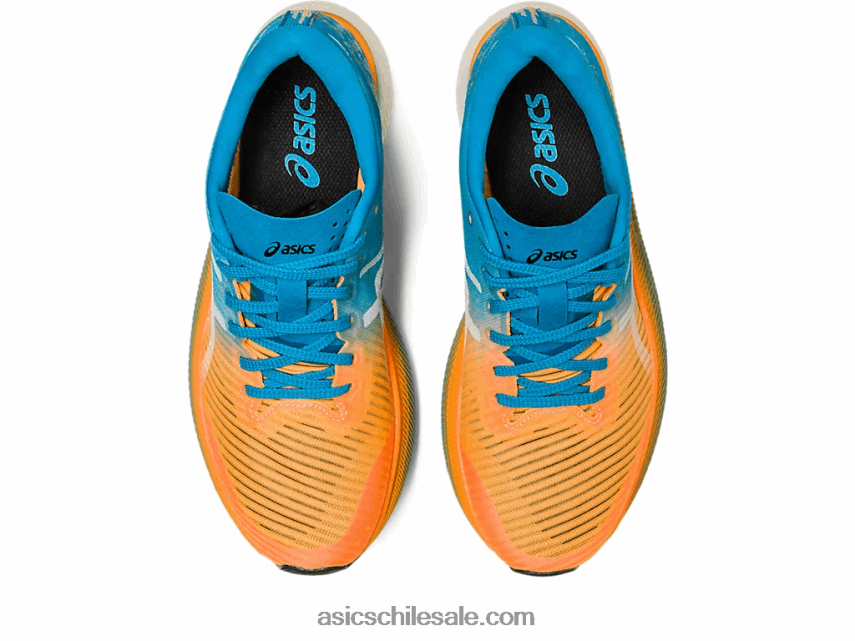 mujer Asics cielo de metavelocidad R8N4462633 naranja pop/azul isla