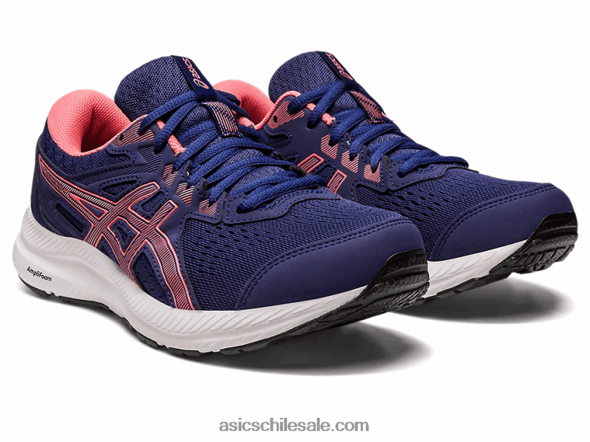 mujer Asics gel-contender 8 de ancho R8N4462455 azul índigo/papaya