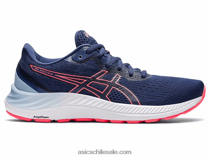 mujer Asics gel-excite 8 R8N4463599 azul trueno/coral llameante