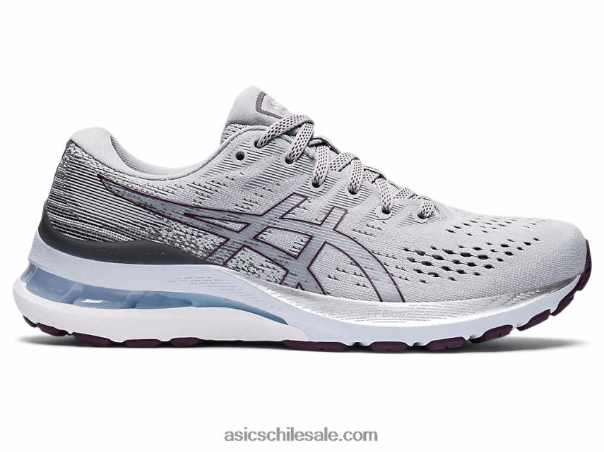 mujer Asics gel-kayano 28 R8N4463536 gris piedmont/ciruela oscuro