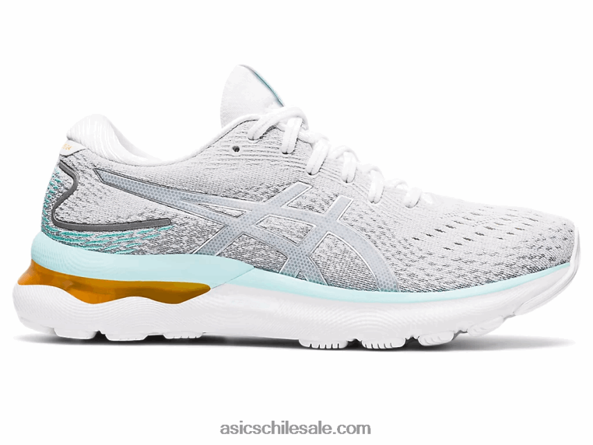mujer Asics gel-nimbus 24 R8N4463234 blanco/plata pura