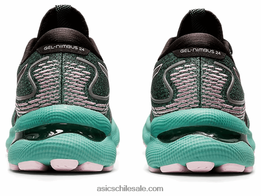 mujer Asics gel-nimbus 24 R8N4463550 negro/rosa apenas