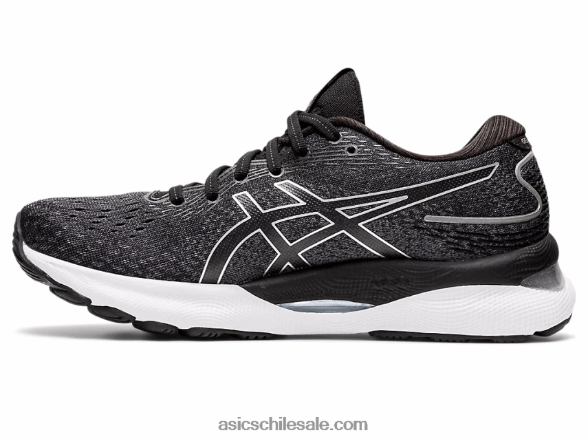 mujer Asics gel-nimbus 24 de ancho R8N4463426 negro/plata pura
