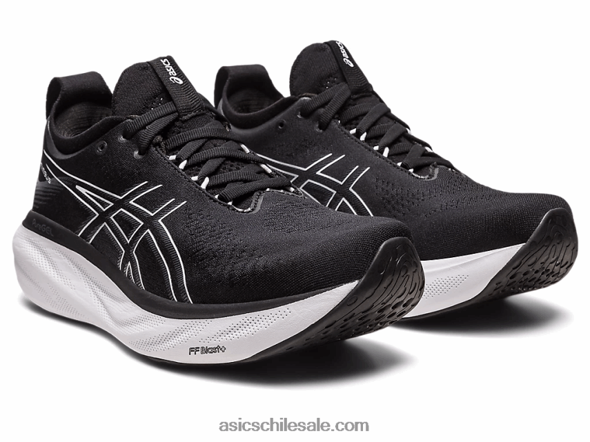 mujer Asics gel-nimbus 25 R8N4462371 negro/plata pura