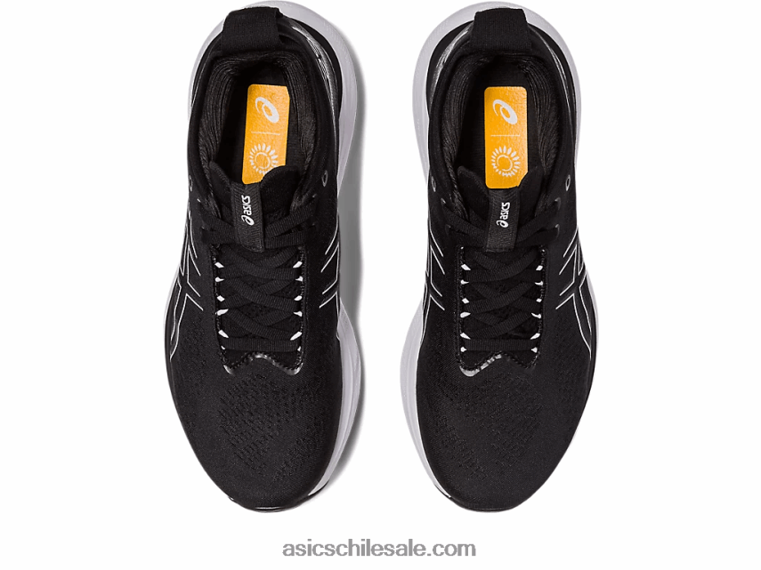 mujer Asics gel-nimbus 25 de ancho R8N4462376 negro/plata pura