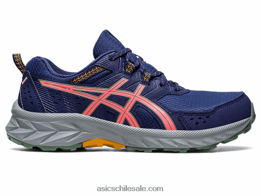 mujer Asics gel-venture 9 de ancho R8N4462205 azul índigo/papaya