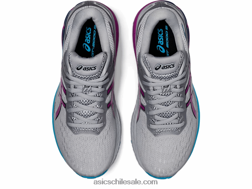 mujer Asics gt-2000 9 R8N4463913 gris piedmont/uva digital