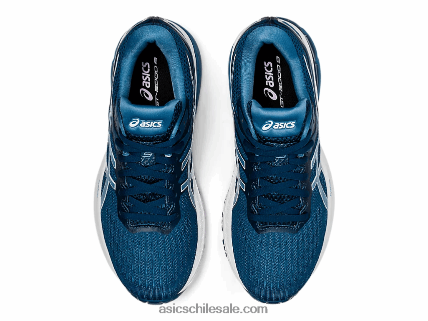 mujer Asics gt-2000 9 de ancho R8N4464123 hilo azul mako/gris