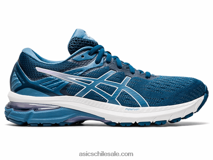 mujer Asics gt-2000 9 estrecho R8N4464124 hilo azul mako/gris