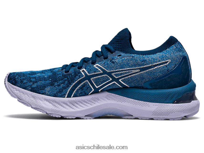 mujer Asics punto gel-nimbus 23 R8N4463922 seda gris/azul mako