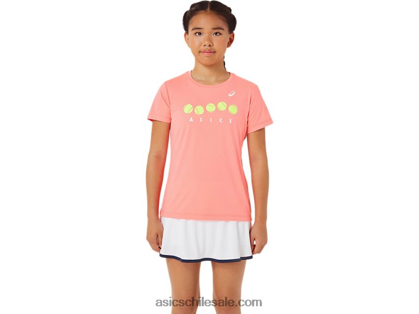 niños Asics camiseta gráfica de tenis R8N4464237 guayaba