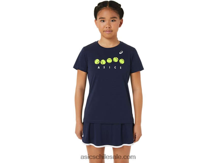 niños Asics camiseta gráfica de tenis R8N4464240 medianoche