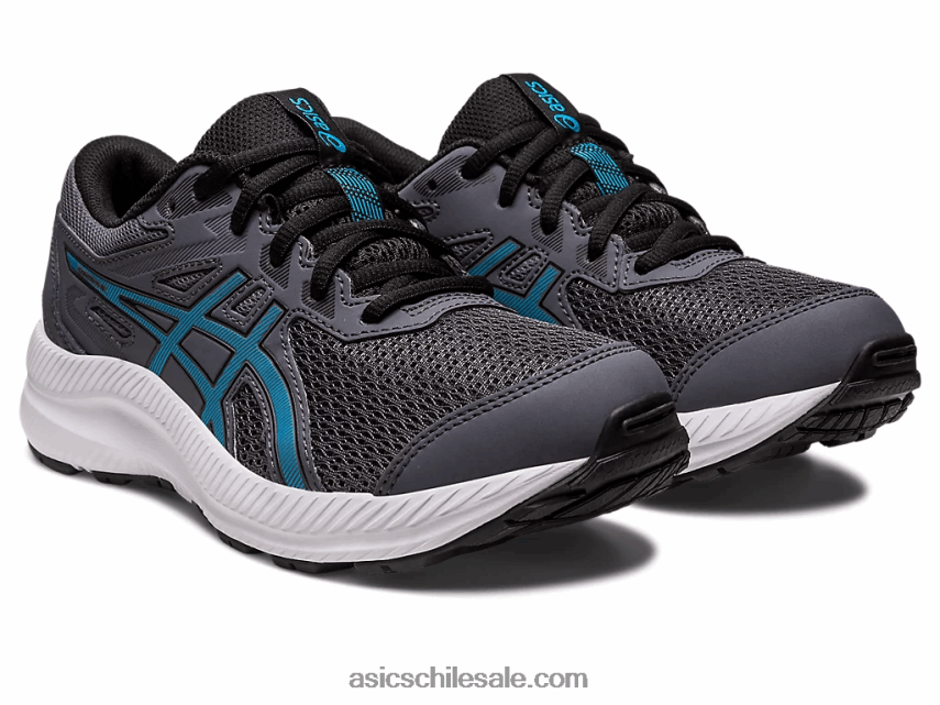 niños Asics competir 8 grado de la escuela R8N4464245 gris portador/azul isla
